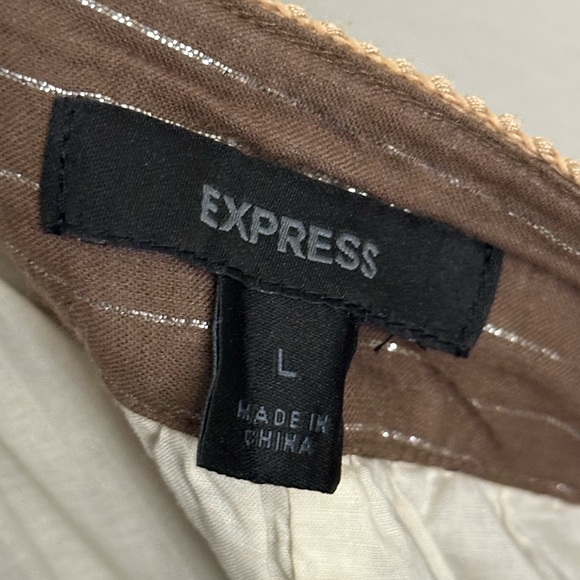 Express Brown A-Line Skirt with Tan Waistband - Picture 4 of 4